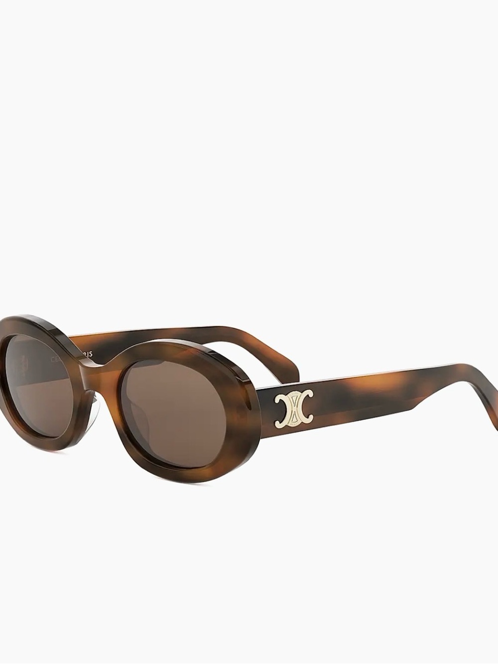 Celine Triumphe 52 mm oval Sunglasses with Gold Logo